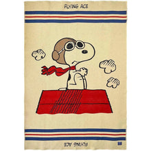 Load image into Gallery viewer, Faribault - Snoopy Flying Ace Wool Throw Blanket