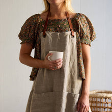 Load image into Gallery viewer, Bloomist - Washed Natural Linen and Leather Apron