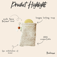 Load image into Gallery viewer, Bamboo Switch - Compostable Sisal Soap Saver Bag | Earth Day Bestseller
