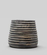 Load image into Gallery viewer, Bloomist - Ridge Terracotta Planter, Dark Charcoal Wash