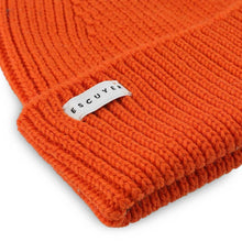 Load image into Gallery viewer, ESCUYER - Ribbed Merino Beanie / Bold Orange