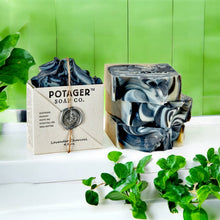 Load image into Gallery viewer, Potager Soap Company - Soap - Lavender Charcoal Bar Soap - Potager Soap