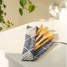 Load image into Gallery viewer, Bamboo Switch - Bamboo Travel Cutlery Set | Blue | Summer Bestseller