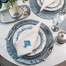 Load image into Gallery viewer, Arte Italica &amp; Crown Linen Designs - Burano Blue Dinner Plate