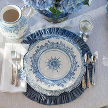 Load image into Gallery viewer, Arte Italica &amp; Crown Linen Designs - Burano Blue Dinner Plate