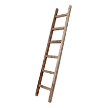 Load image into Gallery viewer, HomeRoots - 72" Six Step Rustic Weathered Grey Wood Ladder Shelf