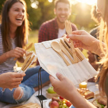 Load image into Gallery viewer, Bamboo Switch - Bamboo Travel Cutlery Set | Beige | Summer Bestseller