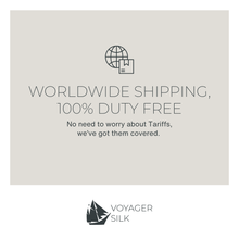 Load image into Gallery viewer, Voyager Silk - Silk Scarves - Workday Botanical Scarf | 100% Silk Bandana | Navy Rust