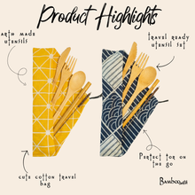 Load image into Gallery viewer, Bamboo Switch - Bamboo Travel Cutlery Set | Earth Day Bestseller