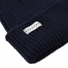 Load image into Gallery viewer, ESCUYER - Ribbed Merino Beanie / Navy