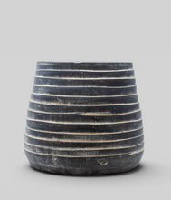 Load image into Gallery viewer, Bloomist - Ridge Terracotta Planter, Dark Charcoal Wash